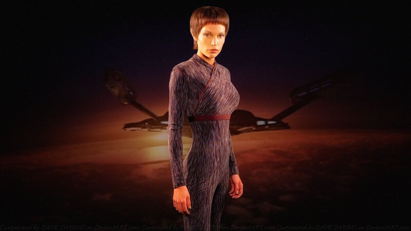 Woman in Futuristic Suit — Purple, Dramatic, Night, Digital Art