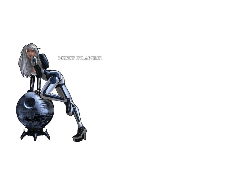 Woman in Futuristic Suit — White, Dramatic, Digital Art
