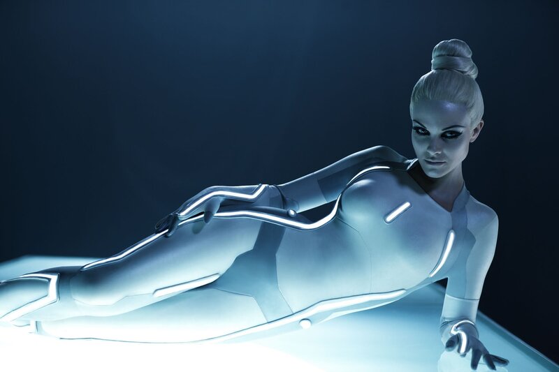 Woman in Futuristic Suit — White, Dramatic