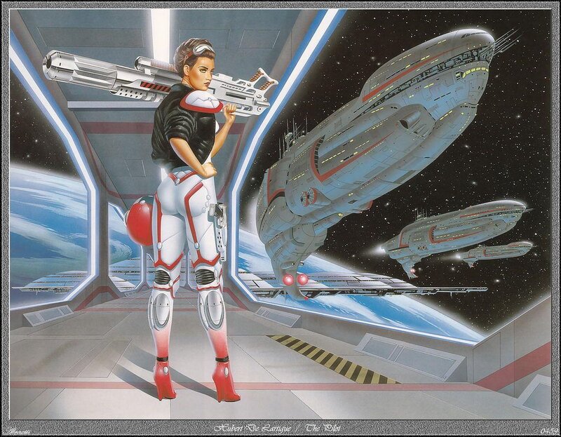 Woman in Futuristic Suit — White