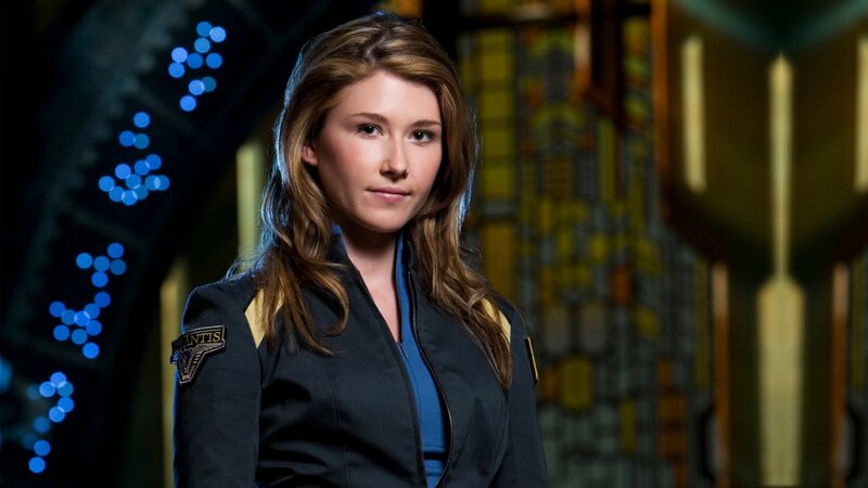 woman in futuristic uniform