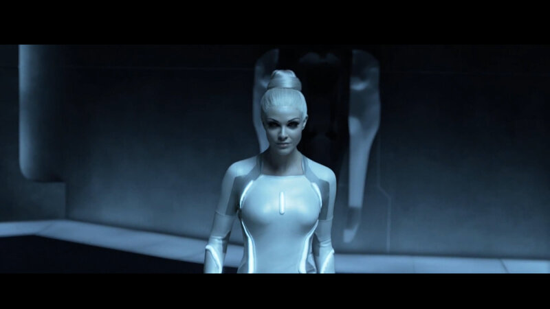 woman in futuristic white suit