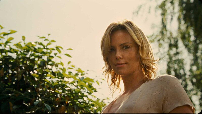 woman in garden at sunset