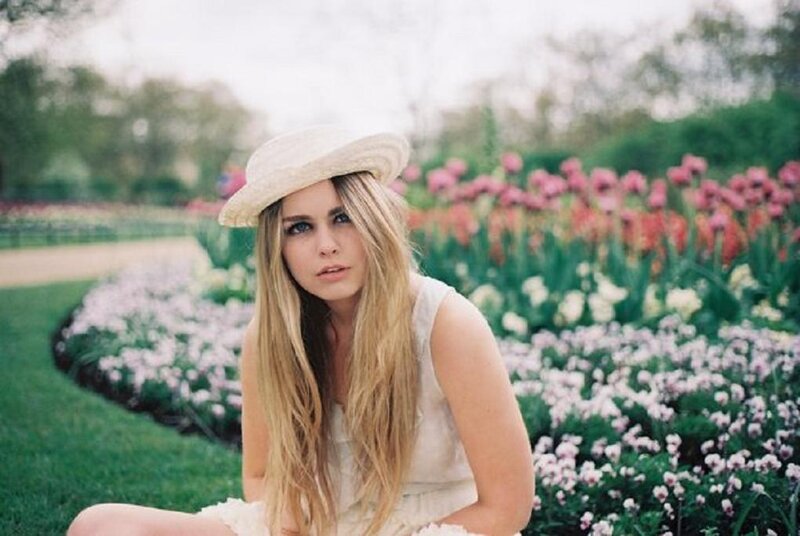 Woman in Garden — Green, Serene, Spring