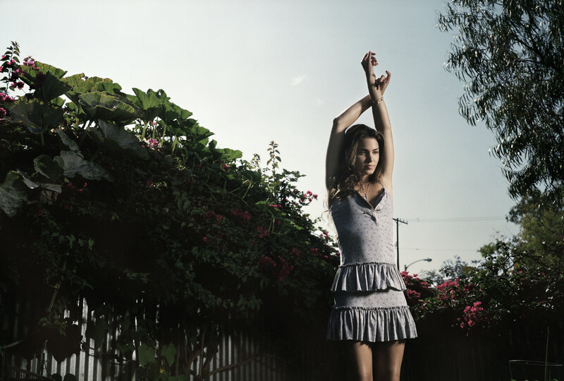 Woman in Garden — Green, Serene