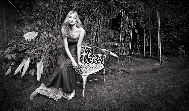 woman in garden on bench