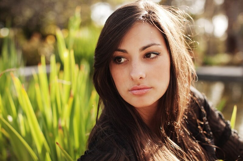 woman in garden portrait