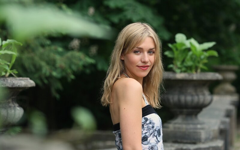 woman in garden portrait