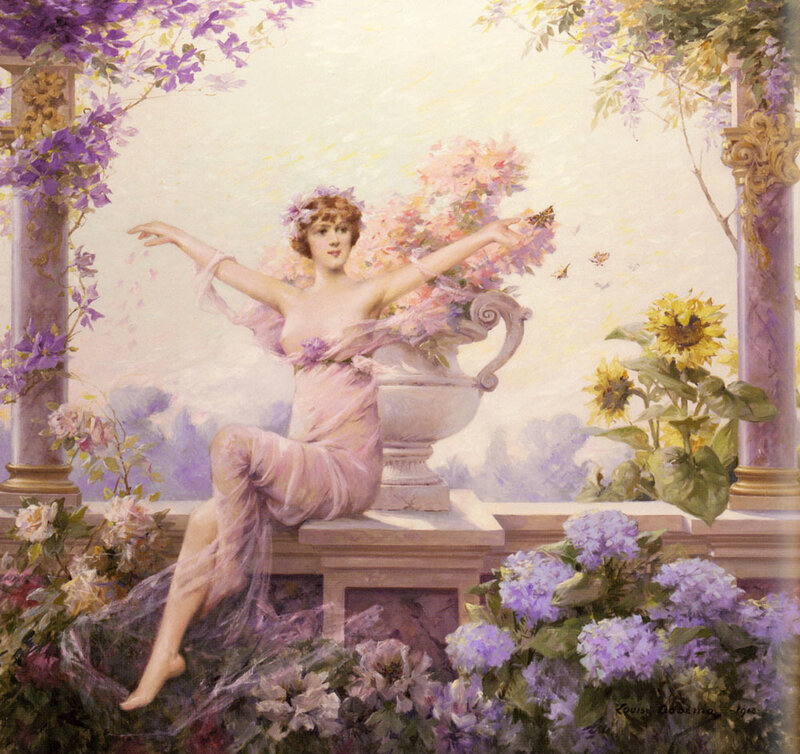 woman in garden with flowers