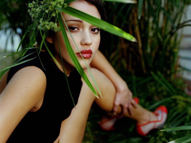 woman in garden with plants