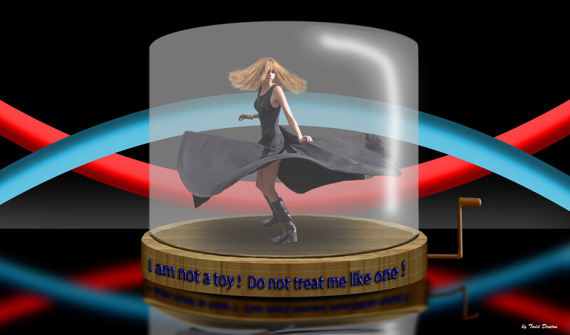 Woman in Glass Dome — Black