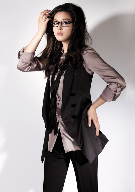 woman in glasses and suit