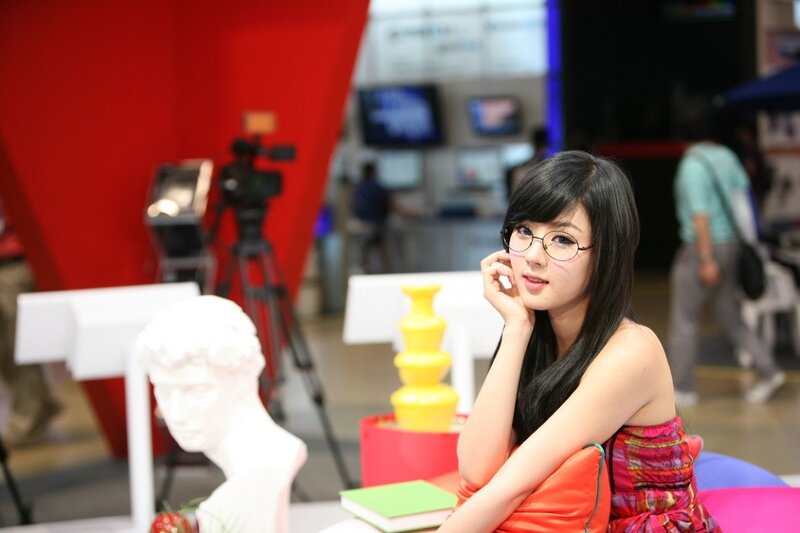 Woman in glasses at an event