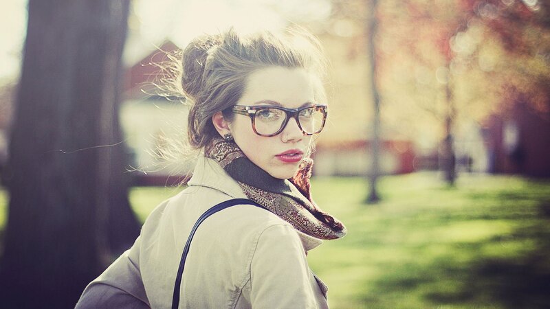 woman in glasses outdoors