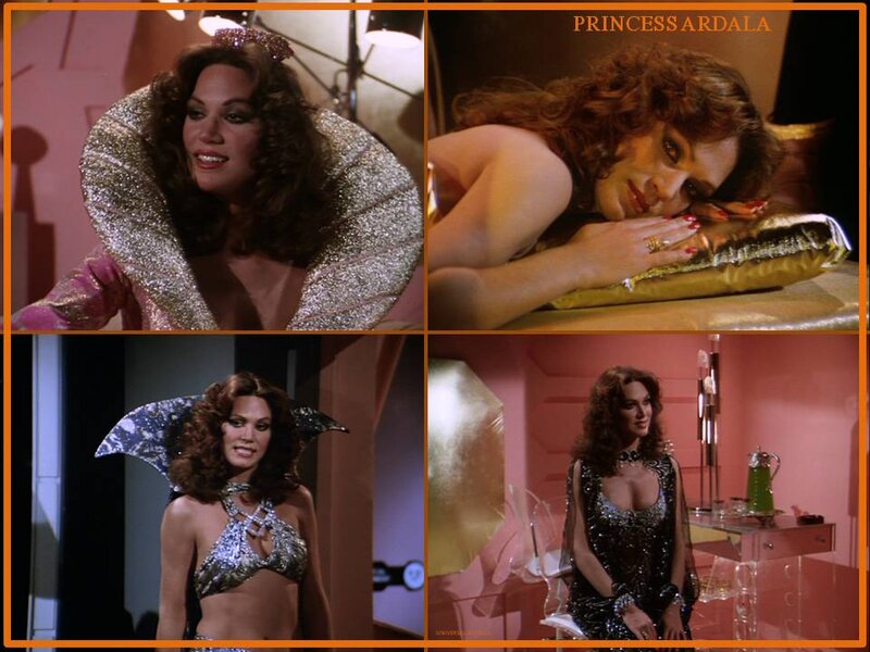 Woman in Glittery Costumes