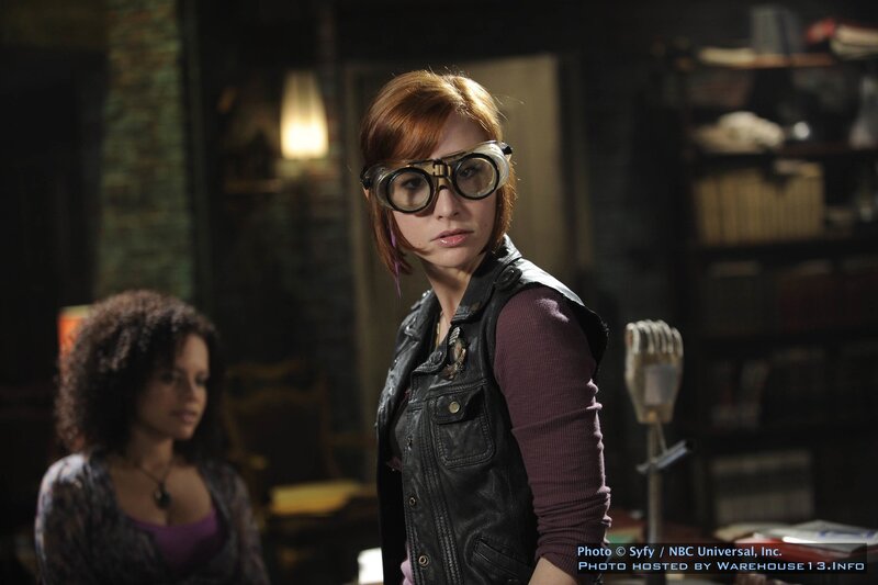 Woman in goggles and leather vest