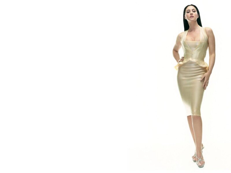 woman in gold dress