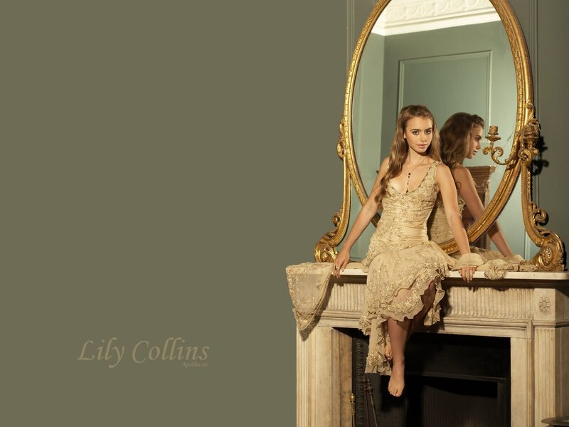 Woman in Gold Dress — Dramatic, Photograph, Mirror