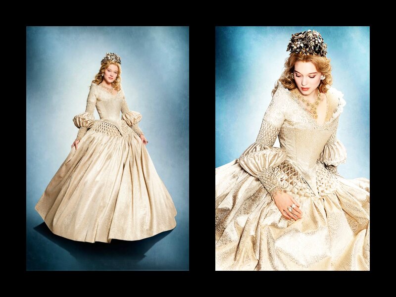 Woman in Gold Gown — Dramatic, Photograph