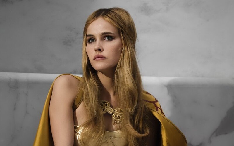 woman in golden armor