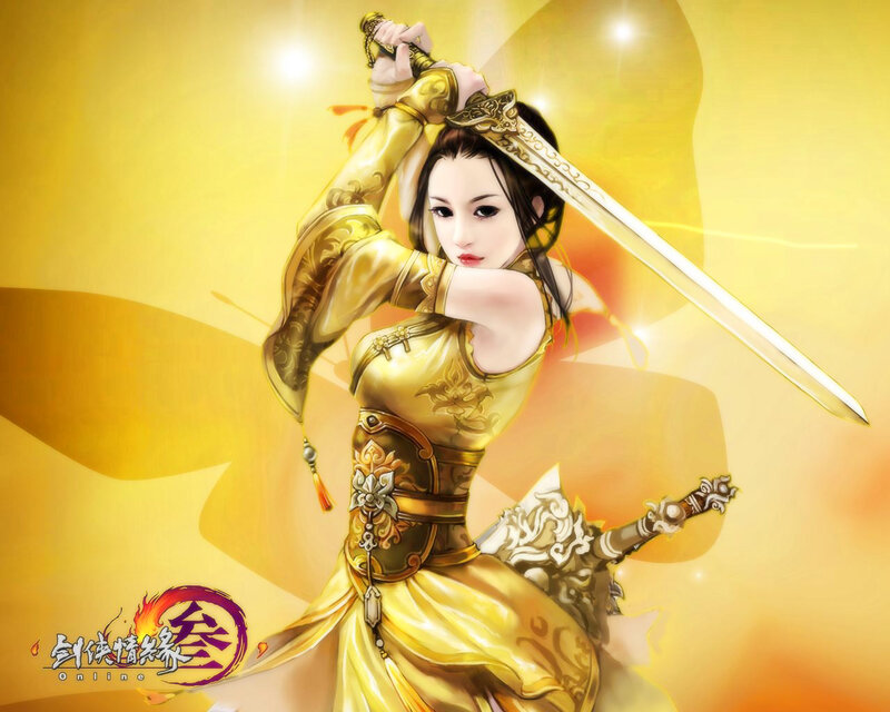 Woman in Golden Armor — Gold
