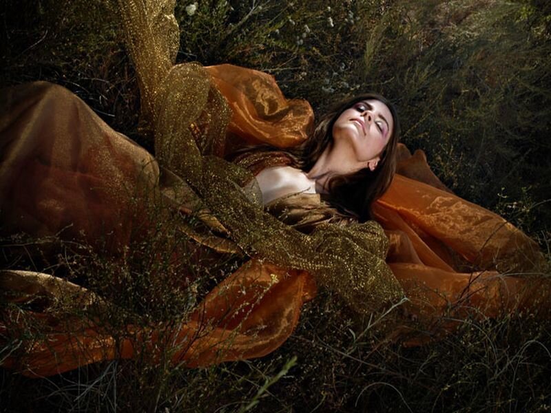 Woman in Golden Dress — Gold