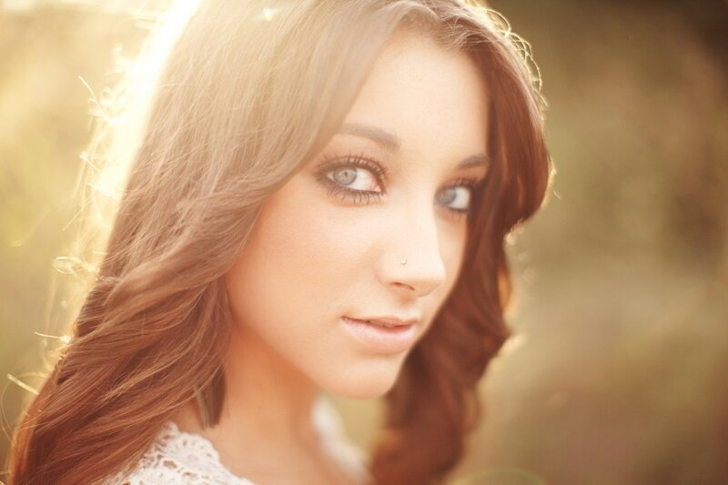 woman in golden light