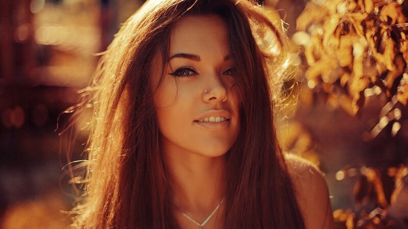 woman in golden light