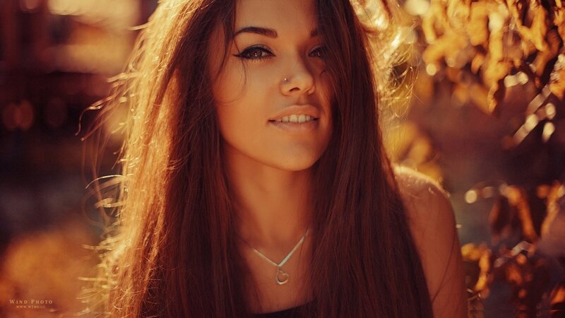 woman in golden light