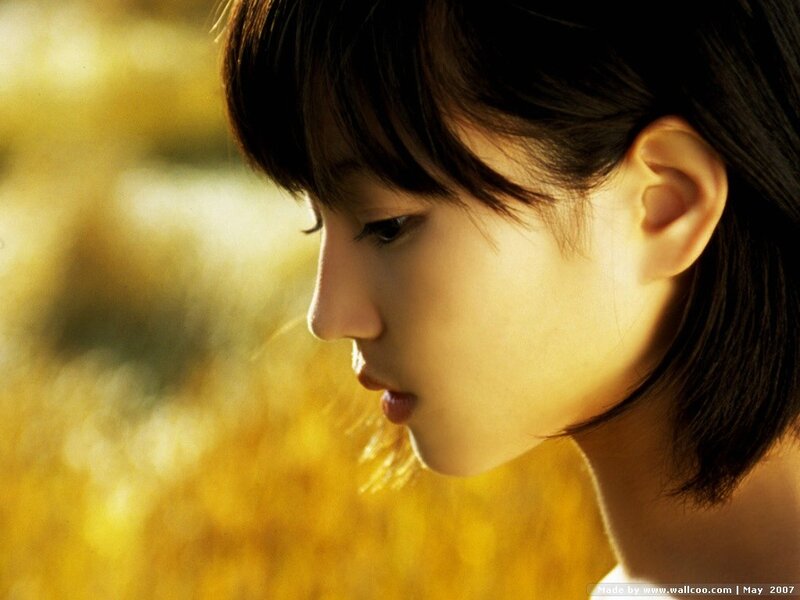 woman in golden light