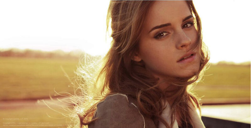 woman in golden light