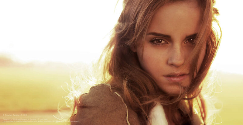 woman in golden light