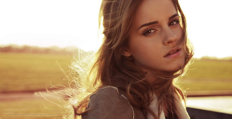 woman in golden light
