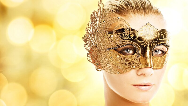 woman in golden mask