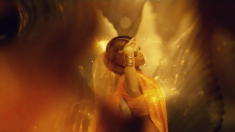 Woman in Golden Outfit — Gold, Dramatic