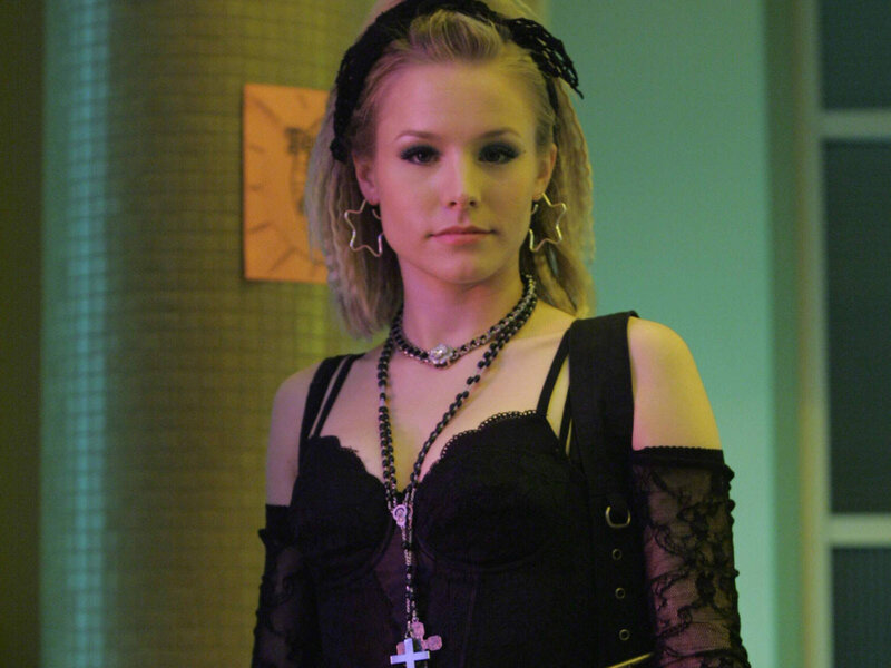 woman in goth-style outfit