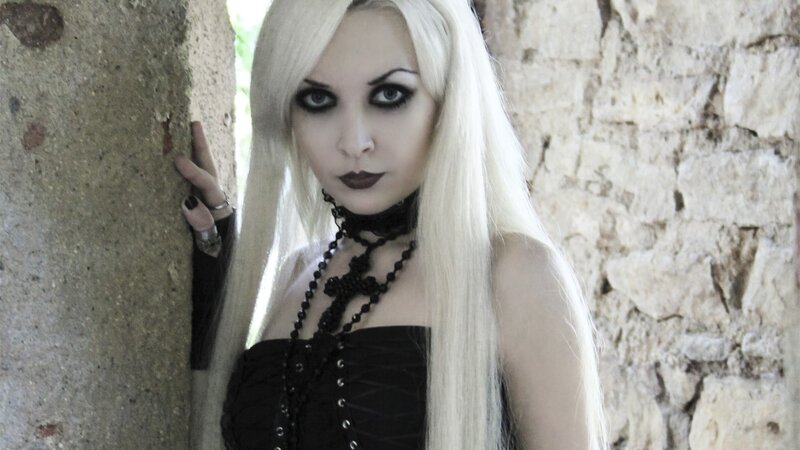 woman in goth style
