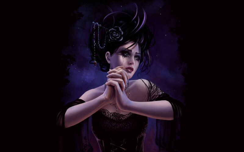woman in gothic attire