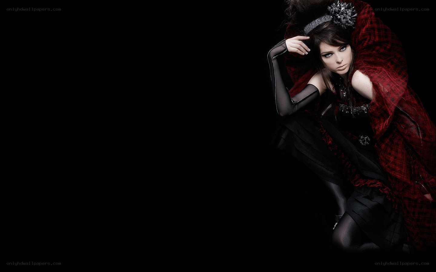woman in gothic attire