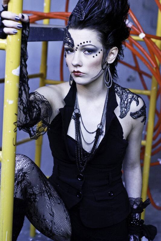 woman in gothic attire