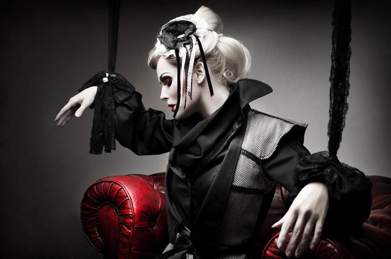woman in gothic attire