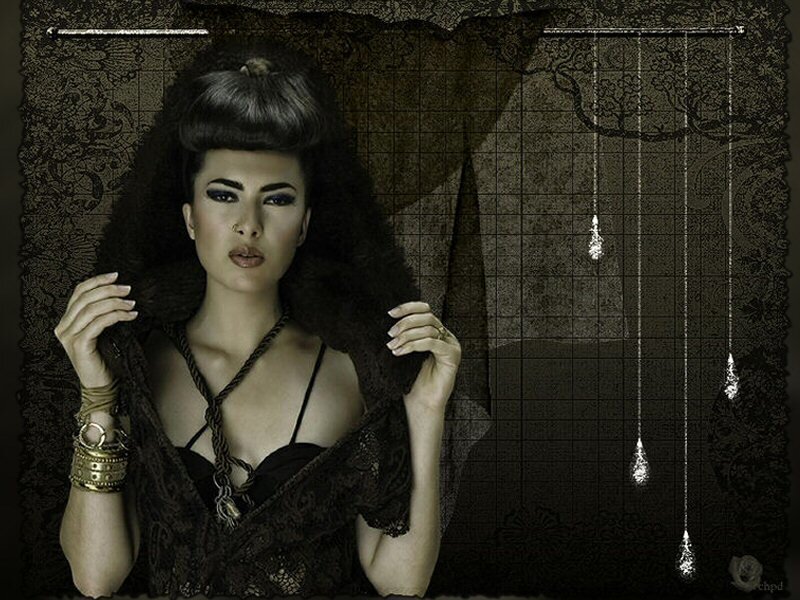 woman in gothic attire