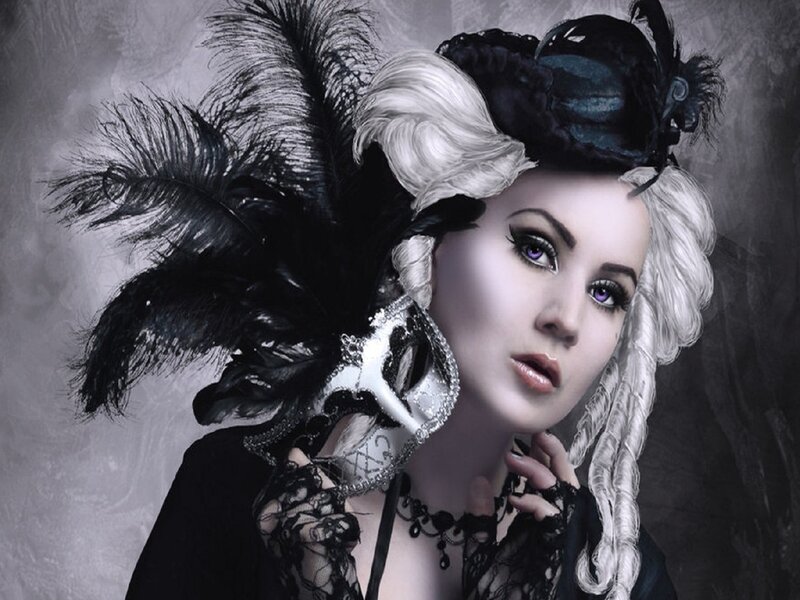woman in gothic costume