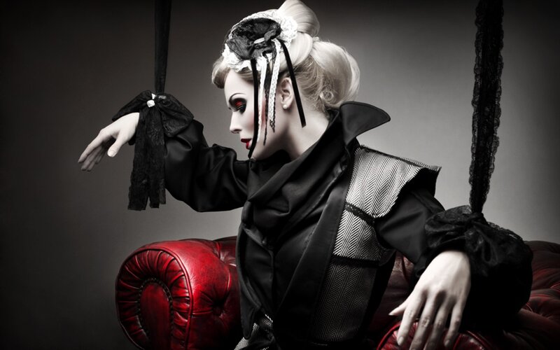 woman in gothic costume