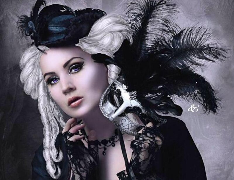 Woman in Gothic Costume — Black