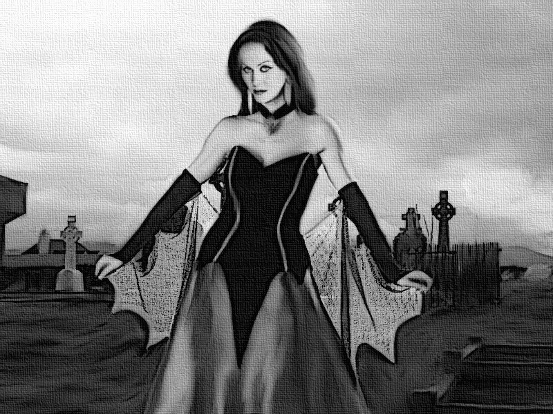 woman in gothic dress