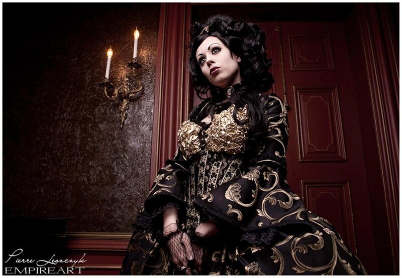 woman in gothic dress