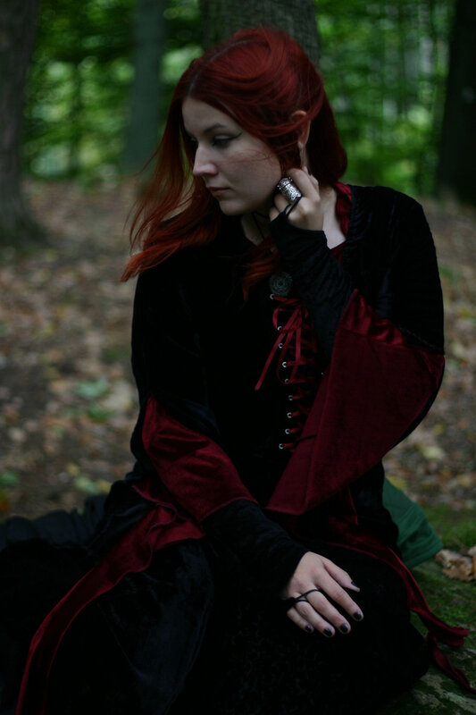 woman in gothic dress