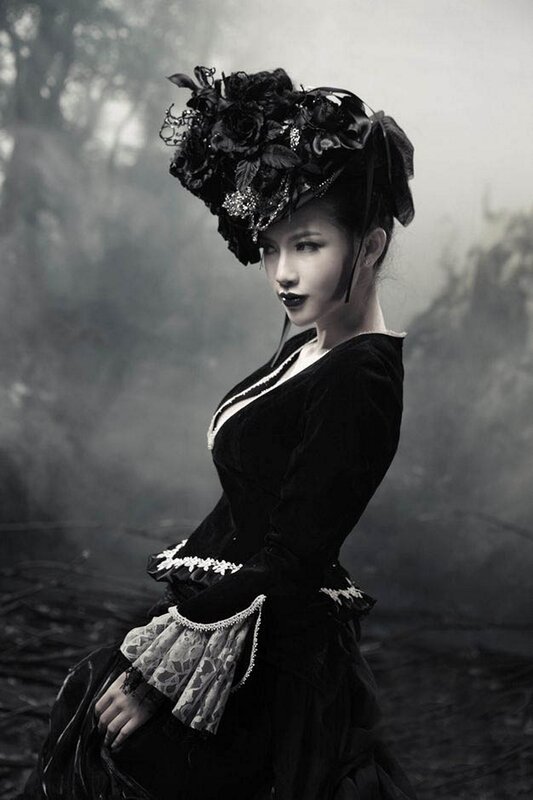 woman in gothic dress