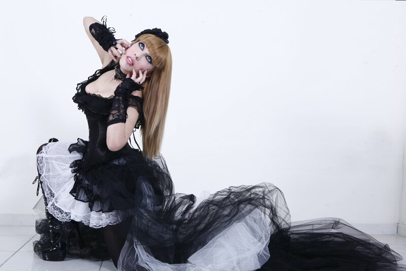 woman in gothic dress